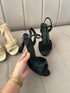 Ladies Twist Straps Open Toe High Heels